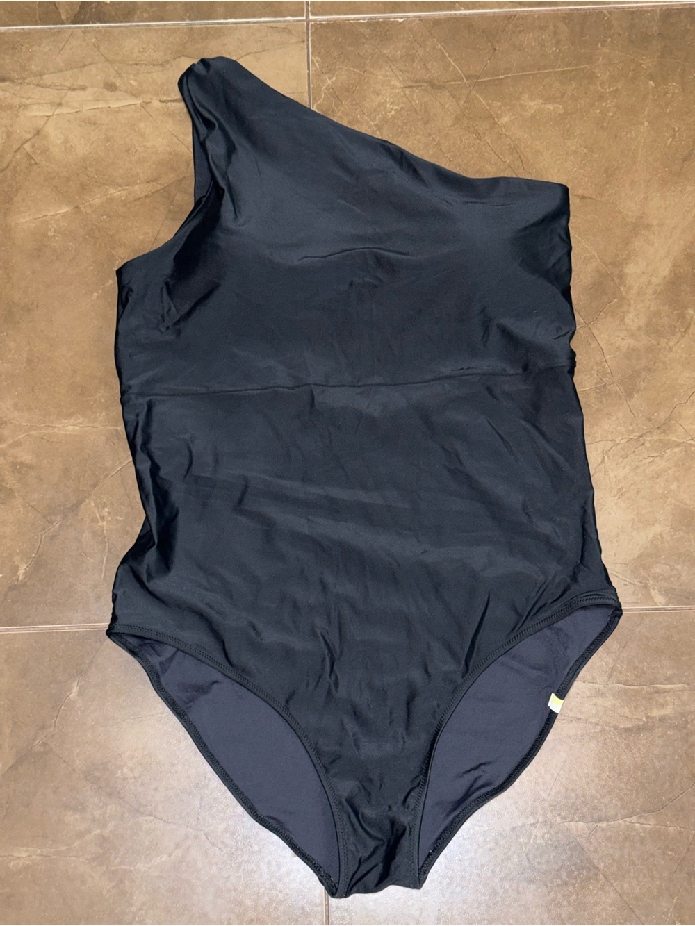 summersalt One-Shoulder Black One-Piece Swimsuit